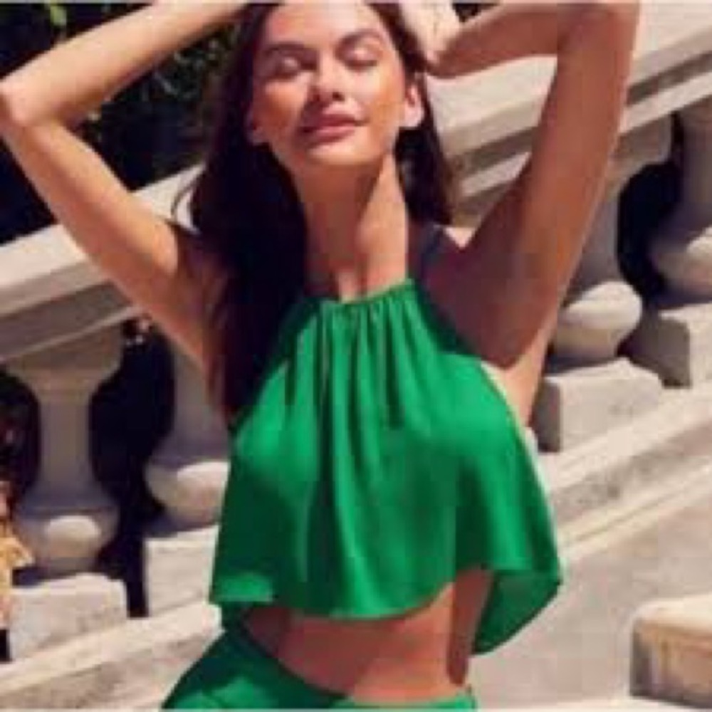 NWT MISA Los Angeles Flowy Crop Top - Picture 2 of 8